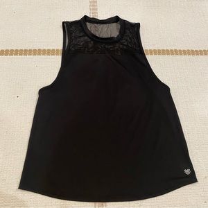 Black Workout Tank with Mesh Top (Size M)